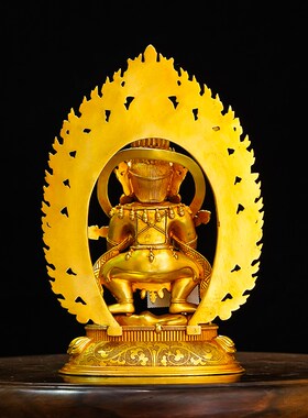 红棒玛哈嘎拉 铜像摆件二臂玛哈嘎拉 家居客厅装饰品铜器摆件