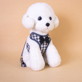 狗狗牵引绳狗背心式 泰迪可爱比熊小型幼犬博美带铃铛马甲遛狗绳子