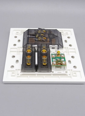 120型大五孔带二孔开关电源有线电视六位面板四孔TV闭路墙壁插座