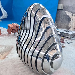 不锈钢小品创意镂空石头鹅卵石山形落地摆件假山公园庭院景观雕塑