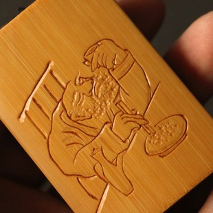 精品名家书文纯手工雕刻《不可不醉不可太醉》老玉竹手牌竹雕把件