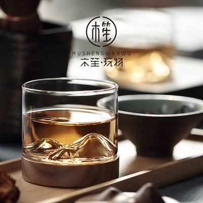木笙玩物玻璃茶道杯家用水杯办公室喝茶杯日式个性简约透明茗茶杯