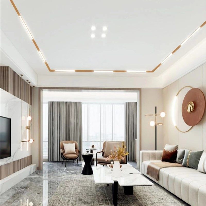 赛莱德金色轨道灯无边框嵌入式射灯明装客厅家用灯酒店别墅磁吸灯,家装灯饰光源,轨道磁吸灯,淘宝优惠券,粉丝福利购,淘宝优惠卷