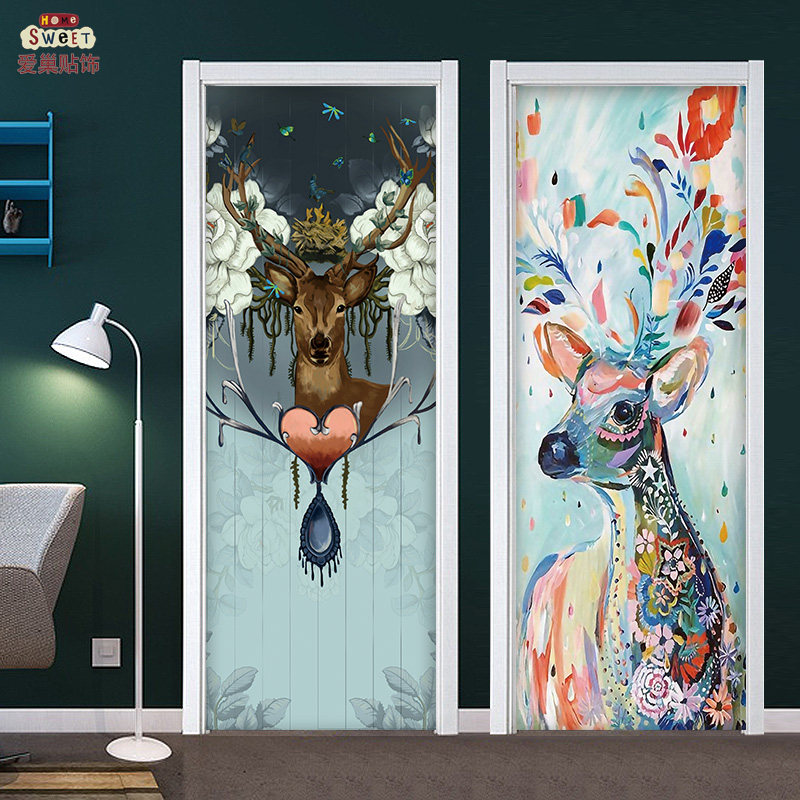 加厚包门贴纸整张木门翻新自粘卧室个性创意房间北欧装饰防水宿舍,家居饰品,软装墙贴,淘宝优惠券,粉丝福利购,淘宝优惠卷