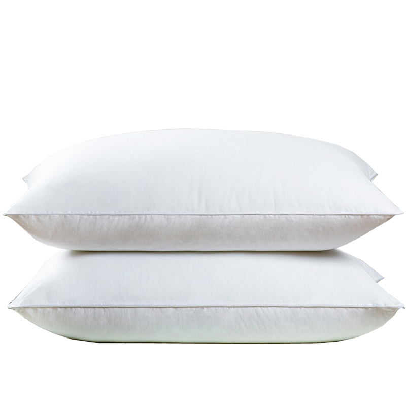 羽绒枕头枕芯内胆套纯棉防羽双层自充绒半成品单人成人儿童枕芯皮