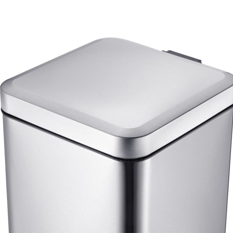 垃圾桶家用正方形简约不锈钢脚踏时尚欧式带盖白色卫生桶