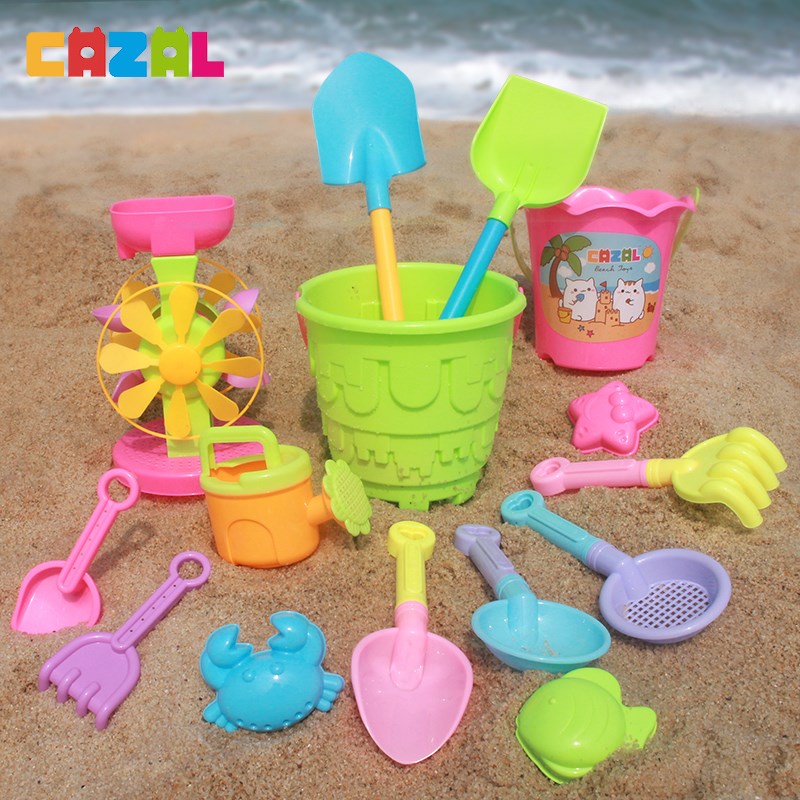 儿童沙滩玩具车套装海边沙漏宝宝玩沙子挖沙小铲子和桶收纳