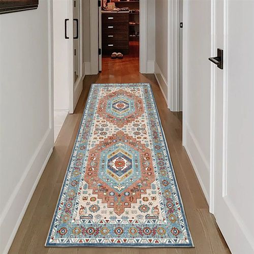 入户门地毯复古风格吸水耐脏家用过道门厅玄关地垫定做大门口地毯