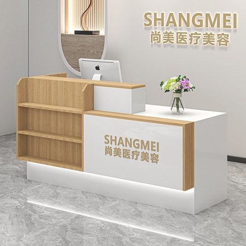 吧台健身房店铺小型壁挂超市便利店大气展示架装饰架前台接待台