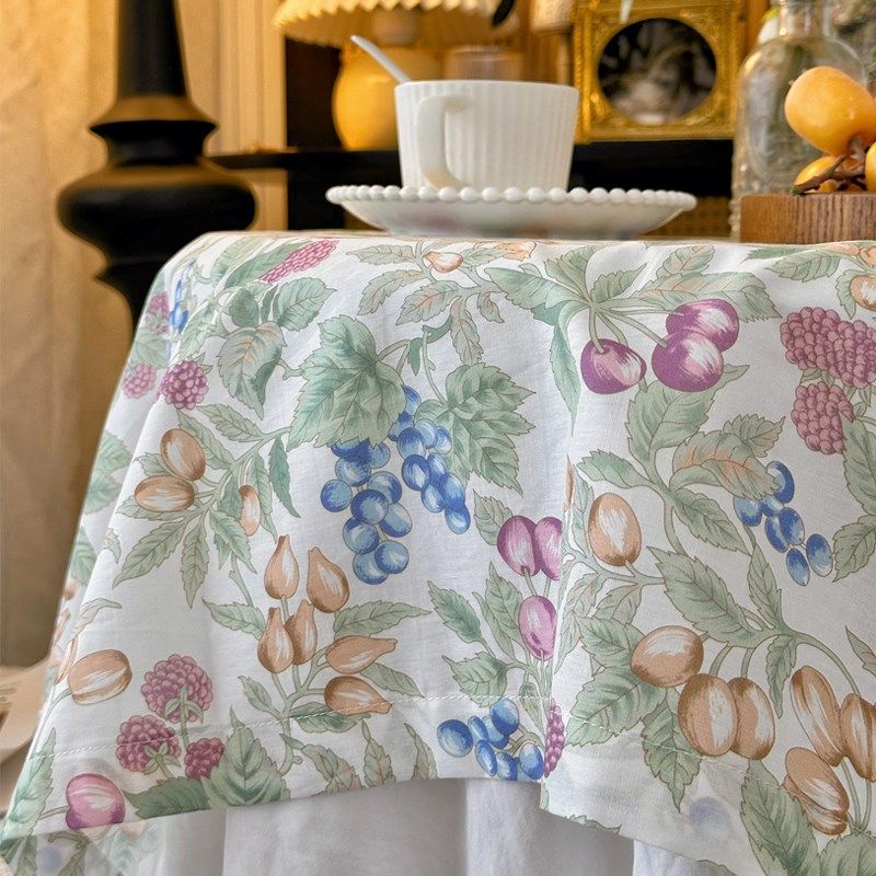 韩式小清新桌布法式田园风餐桌茶几台布长方形圆桌床头柜盖巾双层,居家布艺,桌布,淘宝优惠券,粉丝福利购,淘宝优惠卷