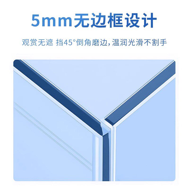 鱼缸小型客厅超白玻璃缸生态缸氧气泵过滤器一体机金鱼缸造景全套
