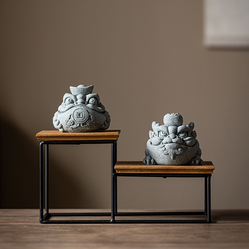 实木铁艺小号博古架子迷你桌面置物架茶几摆件底座工艺礼品摆饰方