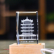 水晶内雕地藏王观世音菩萨佛像东林大佛黄鹤楼发光模型工艺品摆件