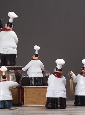 美式蛋糕店面包坊厨师摆件创意咖啡馆饭店餐厅酒柜桌面装饰品摆设