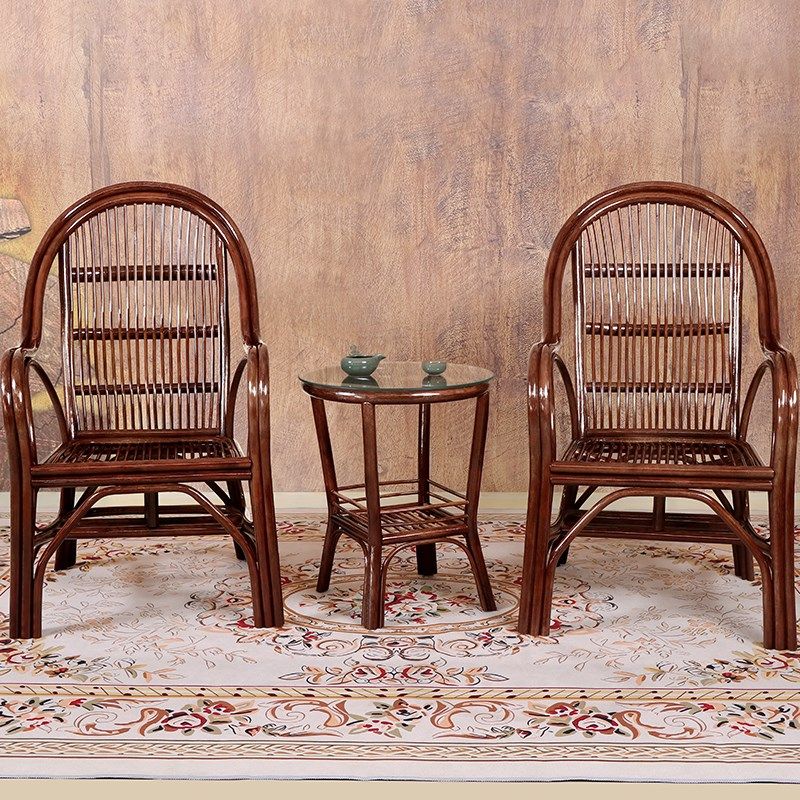 阳台天然藤椅休闲靠背椅真藤单人藤条椅三件套老人家用高档腾椅子,住宅家具,阳台椅,淘宝优惠券,粉丝福利购,淘宝优惠卷