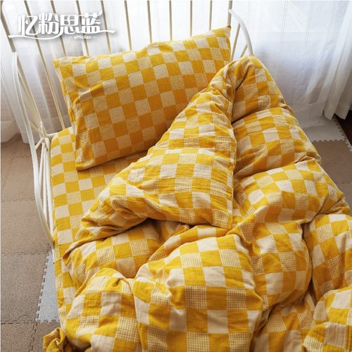 婴儿床笠纯棉 A类双层纱布秋冬儿童床单宝宝幼儿园单件床品可定制