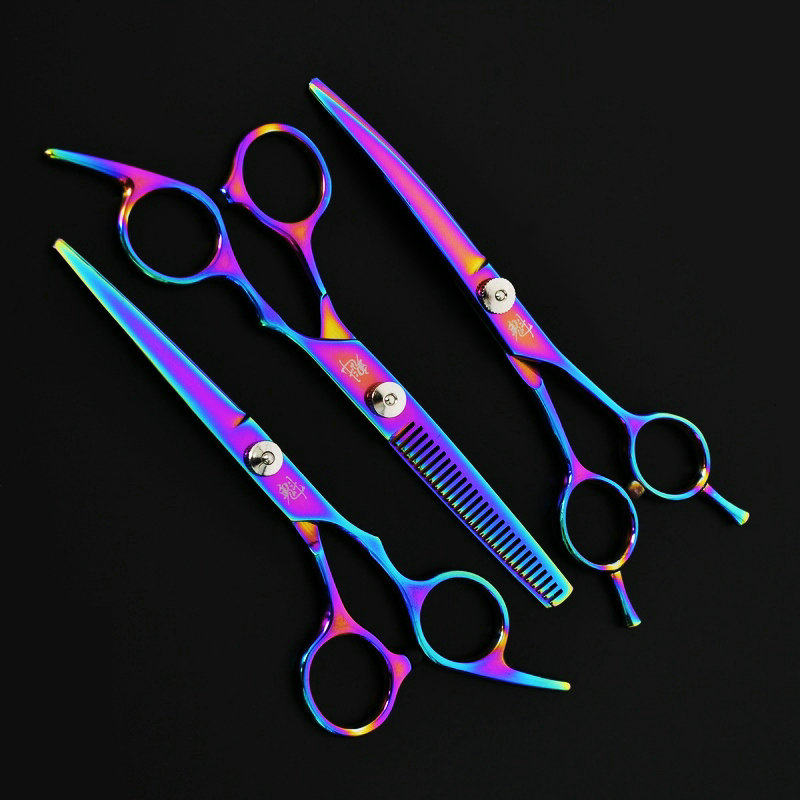 宠物剪刀套装美容工具修毛剪弯剪翘剪狗狗泰迪狗剪毛工具彩色剪子