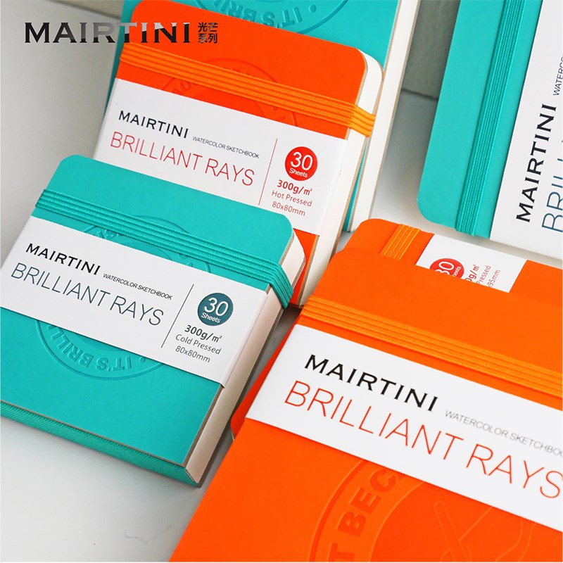 马蒂尼2025年迷你高级皮面手账本笔记本水彩素描速写本写生便携美