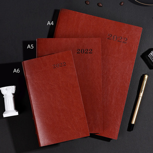 2022年日程本笔记本A5效率手册每周日男记事本便携日历计划本定制