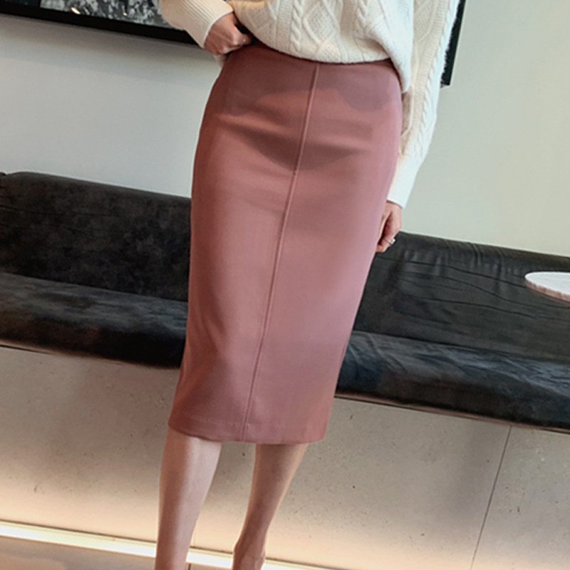 半身裙毛呢包臀裙女秋冬中长款咖色一步裙子冬季高腰直筒呢子冬裙
