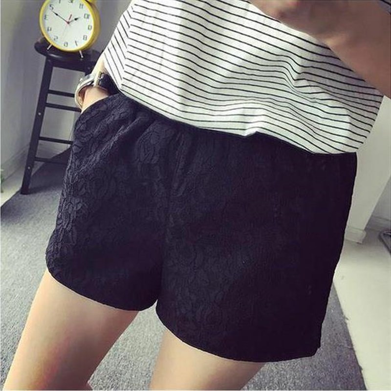 加肥加大码女装宽松蕾丝短裤薄款夏天热裤胖MM大款打底短裤200斤