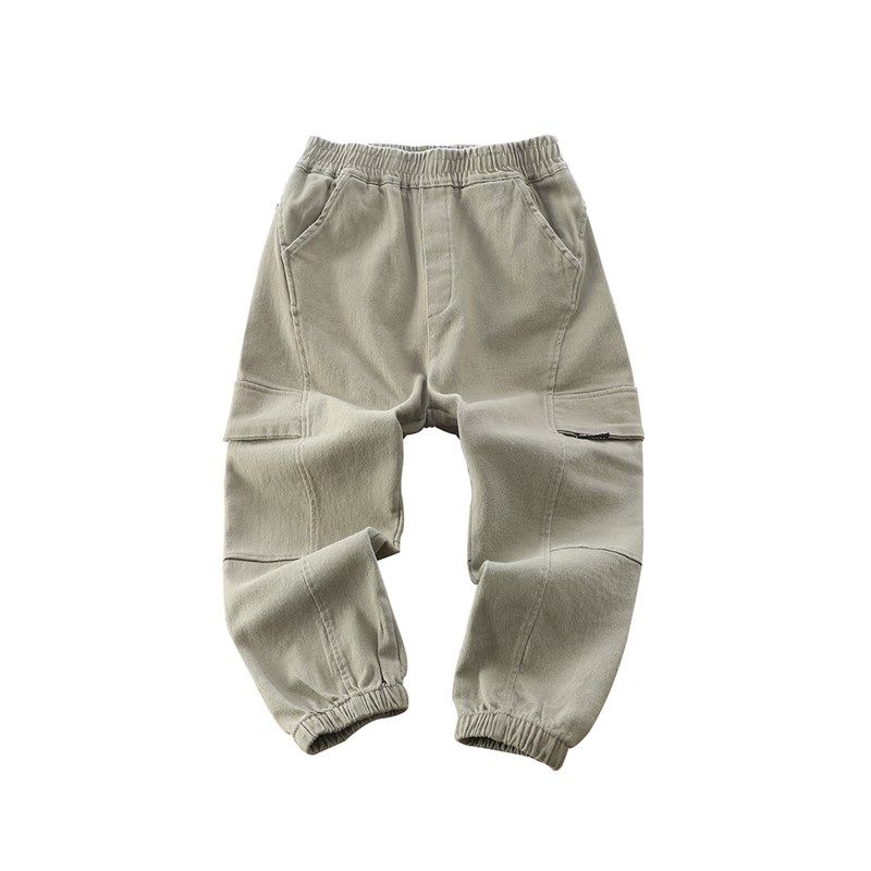 儿童纯棉大口袋工装裤 男童女童宽松收口长裤 中大童 春秋款童装,童装/婴儿装/亲子装,裤子,淘宝优惠券,粉丝福利购,淘宝优惠卷