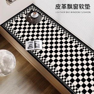 通用坐垫可拆洗定制皮革阳台垫子 飘窗垫窗台垫轻奢高级感主卧四季