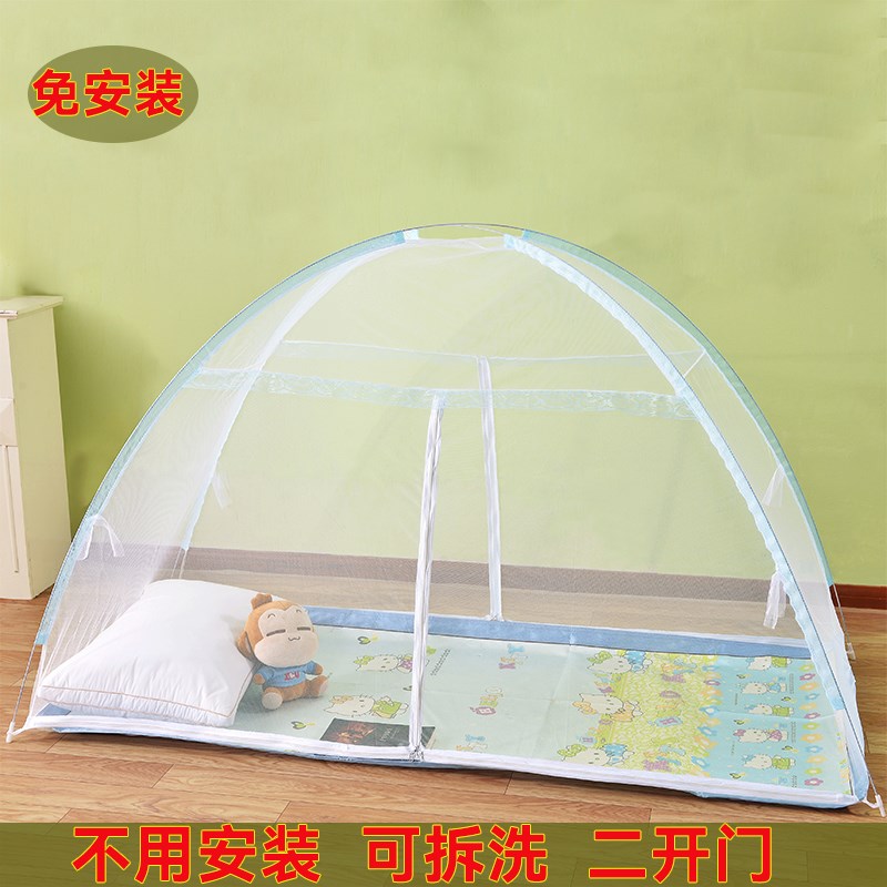 免安装折叠午睡单人床上下铺儿童拼接床蚊帐0.81.9m80180cm90