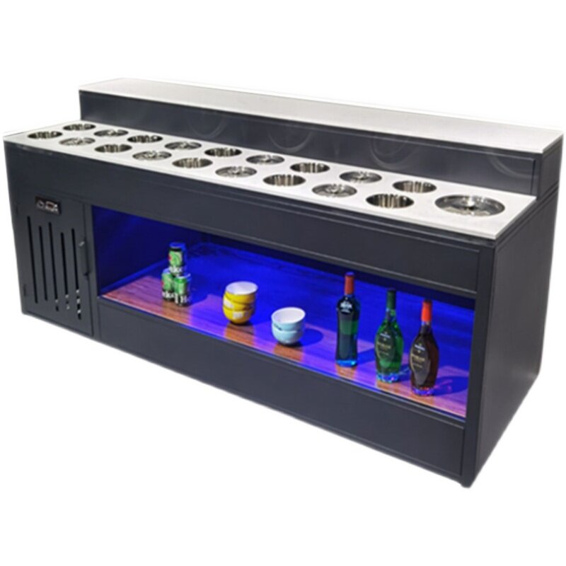 火锅店调料台自助串串香调味台酱料台冷藏保鲜小料台海底蘸料台柜