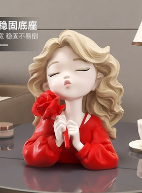 奶油风存钱罐女孩客厅摆件电视柜储蓄罐轻奢高级感小众生日礼物