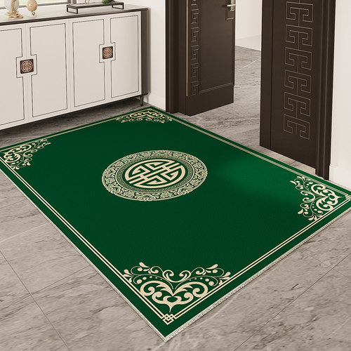 踏福入户门地垫创意进门门口室内加厚防滑绿色地毯冬可定制尺寸