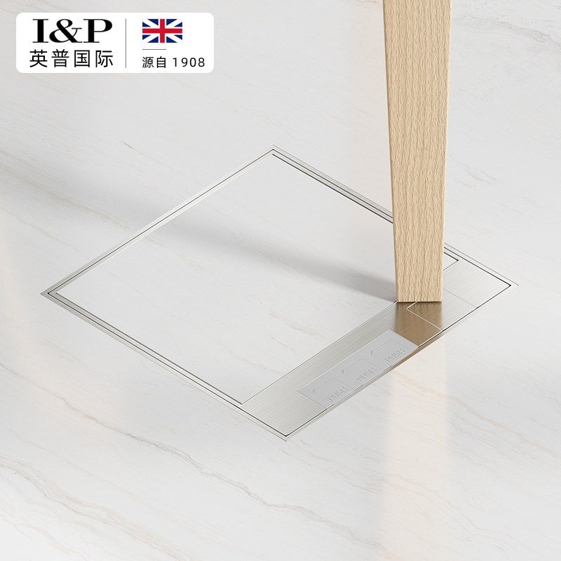 英普国际地插座隐形304不锈钢纯平嵌入式大理石瓷砖净水器地插座