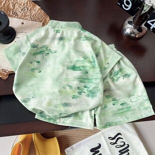 男童汉服套装夏季2024新款唐装男孩中式儿童夏款中国风短袖两件套