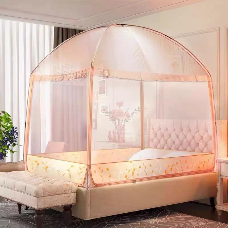 蒙古包蚊帐1m一米1.0m1.2 1.35m单人1.5 1.8家用2.0x2.2床三开门