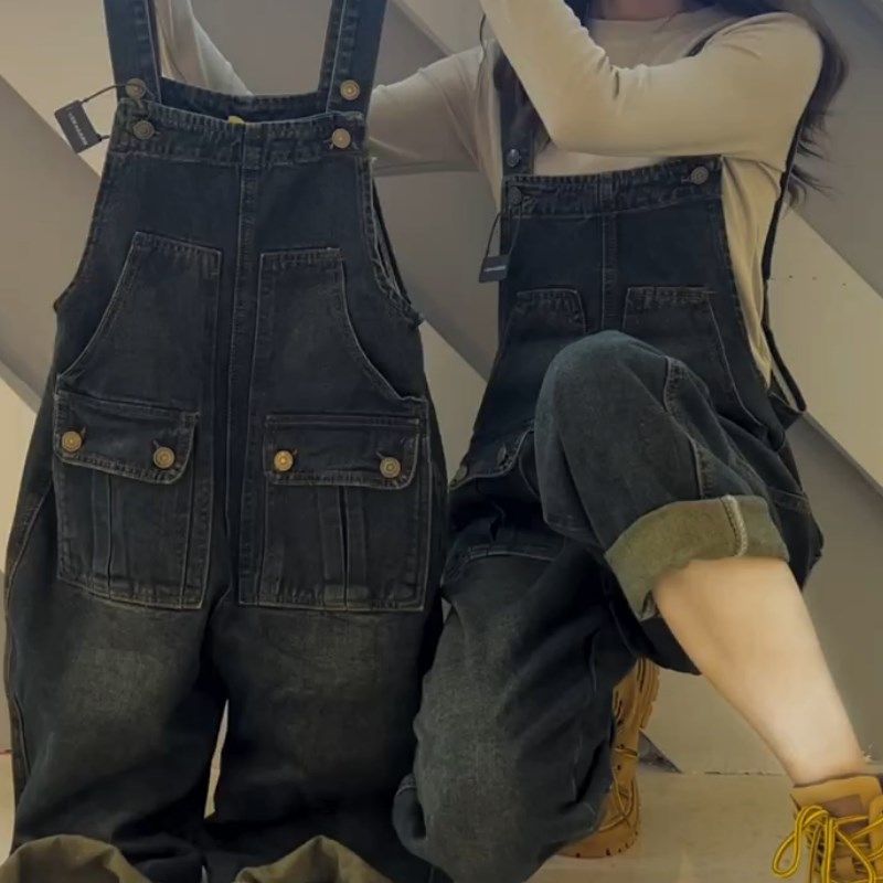 梨形身材大码女装牛仔背带裤子女2024夏季新款宽松显瘦八分吊带裤,女装/女士精品,大码裤装,淘宝优惠券,粉丝福利购,淘宝优惠卷