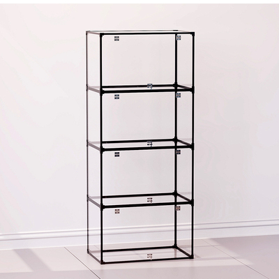 棉花娃娃收纳盒20cm毛绒玩具公仔收纳神器pvc透明展示架子收纳柜