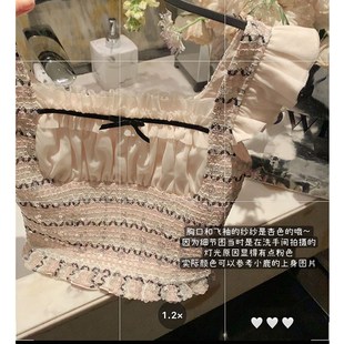 再造淑女甜妹少女蝴蝶袖亮片收腰上衣多层网纱蛋糕裙