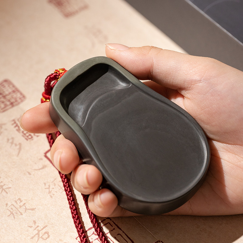 善琏湖笔砚台文房四宝书法专用笔墨纸砚磨墨用品原石天然高档摆件