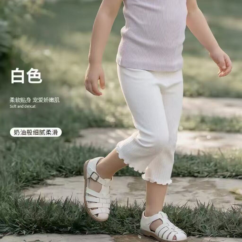 女童打底裤宝宝夏季可爱莫代尔七裤子