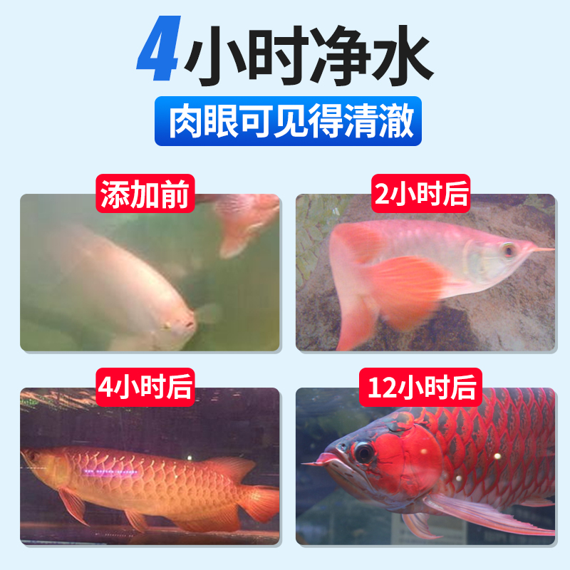 鱼缸净水剂水立清王用消毒一滴清水洗净化特清水质清澈剂澄清剂2L