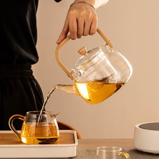 小型家用烧水壶办公室泡茶煮茶壶玻璃茶壶 煮茶炉电陶炉煮茶器套装