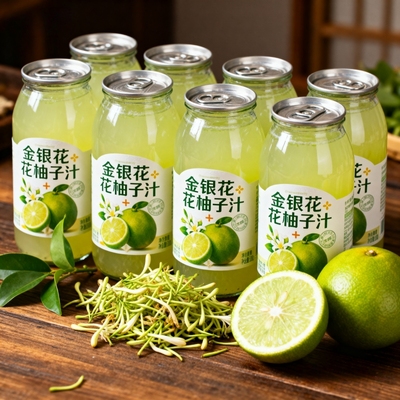 【礼箱发出】金银花柚子汁220ml*10瓶秋冬婴幼儿酸甜新鲜健康饮品