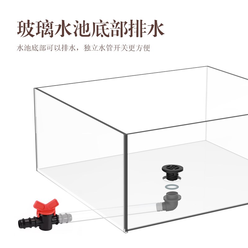 生态乌龟缸家用大型造景养龟玻璃饲养箱带晒台黄缘种植箱别墅