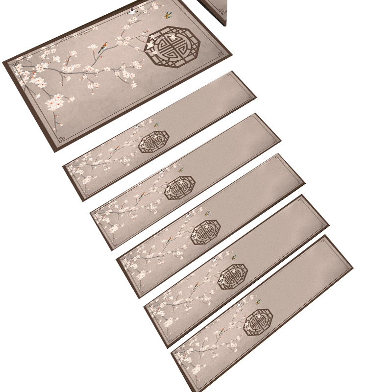 实木楼梯踏步垫可擦免洗台阶垫子硅藻泥地垫吸水隔音防摔防滑地毯