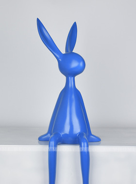 卡通网红可爱长耳朵兔子雕塑摆件售楼处样板间儿童房家居软装饰品