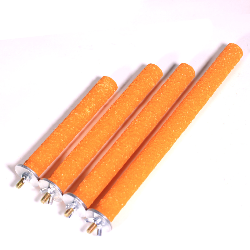 玄凤虎皮鹦鹉站杆磨爪棒磨牙磨砂站棍站架八哥画眉鸟沙杠用品玩具