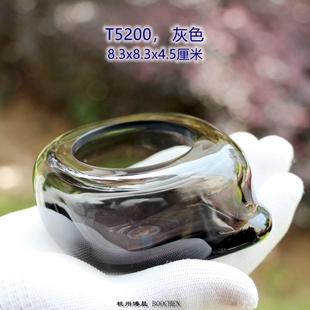 潮流轻奢商务送人礼品烟缸 蓝色手工琉璃烟灰缸水r晶玻璃大号个性