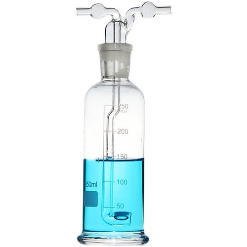 玻璃砂芯洗气瓶曝气洗瓶气体扩散吸收瓶进气支管中等隙度砂芯板