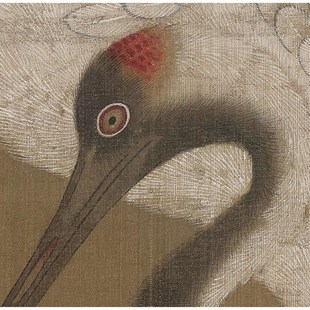 北宋米芾白鹤图古代名画仙鹤图微喷复制装饰画立轴挂画临摹品