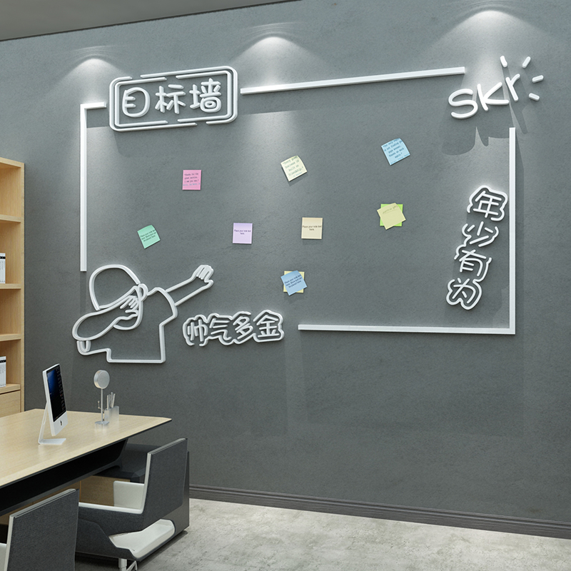 办公室装饰意见目标墙贴面员工风采企业文化公司会议休息团队